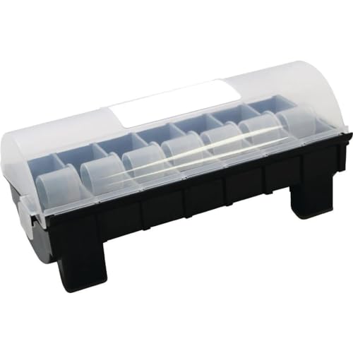 Hygiplas Kunststoff-Etikettenspender 25 mm/1 Zoll, transparent und schwarz, 7-Rollen-Etikettenhalterspender, für bis zu 25,4 mm Etiketten, GH347 Hygiplas Kunststoff-Etikettenspender 25 mm/1 Zoll, transparent und schwarz, 7-Rollen-Etikettenhalterspender, für bis zu 25,4 mm Etiketten, GH347 von VOGUE