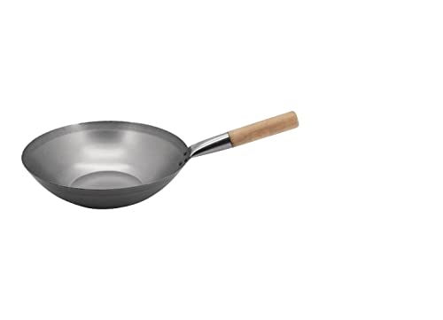 Vogue K296 Wok, flacher Boden aus Weichstahl, 32,4 cm Durchmesser von VOGUE