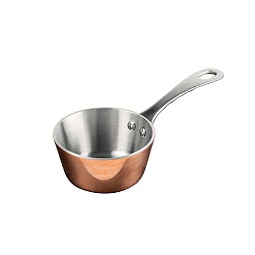 Vogue Mini Triwall Kupfer-Sauteuse 150ml 18059, silber, 80mm(W) X80mm(D) X40mm(H) von VOGUE
