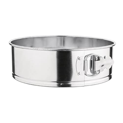 Vogue Springform-Kuchenform 22 cm, Silber, Größe: 75 (H) x 220 (Durchmesser) mm, runde Kuchenform, runde Springform-Kuchenform mit losem Boden, E846 von VOGUE