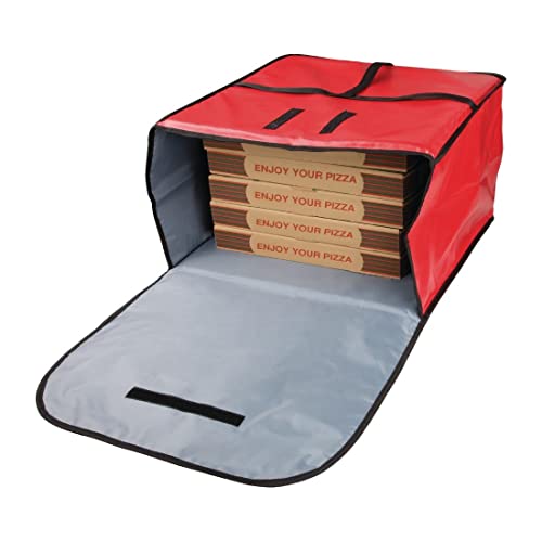 Vogue Large Hot Food Pizza Liefertasche, Rot, Material: Polyester und gepolsterte Isolierung, 305 x 510 x 510mm, zum Mitnehmen im Restaurant, GG140 von VOGUE