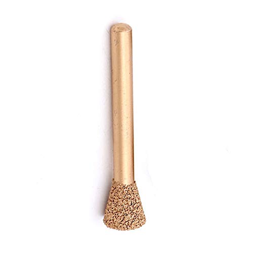 Vogueing Tool 6 mm Schaft Marmor Schleifkante Fräser gelötet Diamant Rotary Grat Carving Peeling Werkzeug für Jade Stein Beton Keramik (14 mm-46#) von Vogueing Tool