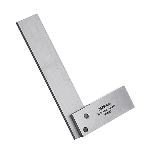 Vogueing Tool 90-Grad-Ingenieur-Stahl, quadratisches Lineal zur Messung des rechten Winkels, mit Kunststoffhalterbox (80 x 50 mm) von TopHomer