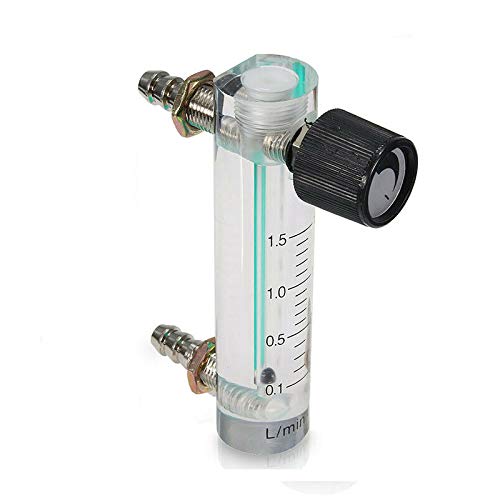 Vogueing Tool Durchflussmesser mit Regelventil YB-6M Luftdurchflussmesser Gasregler für Sauerstoff, Luft und Gas (1-10 l/min) von ZOUXO
