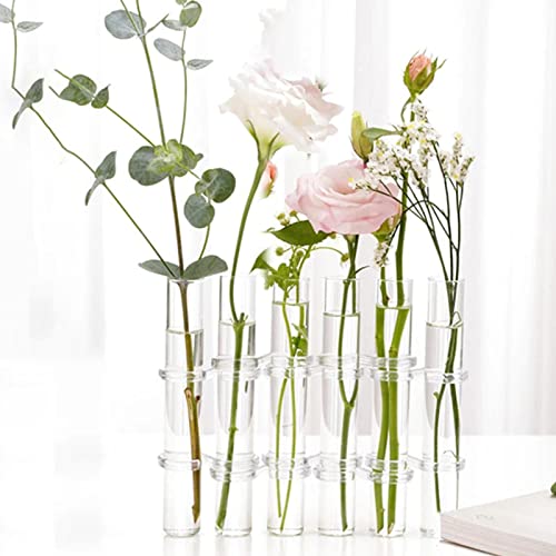 Aufklappbare Blumenvase, kreative Reagenzglasvasen, durchsichtige aufklappbare Glasvase, Hochzeitstischdekoration, Moderne Röhrenknospenvase für Blumen, Pflanzen, Heimdekoration von Voiakiu