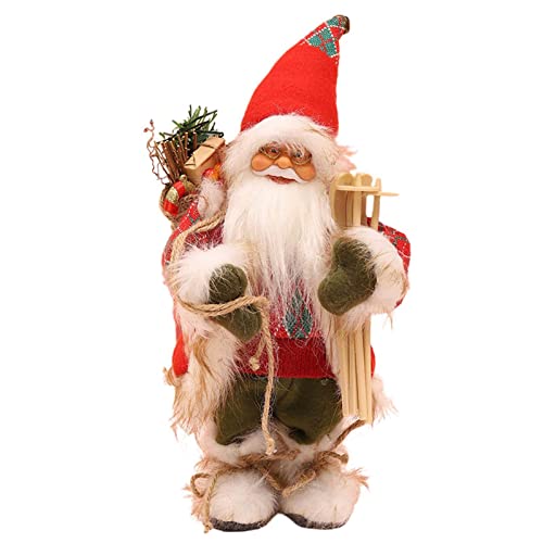 Voiakiu Elektrischer Weihnachtsmann, tanzende Weihnachtsmannfigur, stehende Weihnachtsfigur mit verdrehter Hüfte, zum Dekorieren von Schreibtisch, Büro, Arbeitszimmer, Familienesstisch usw. von Voiakiu