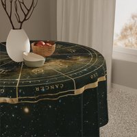 Großes Grünes Astrologie Tarot Hexen Tisch Altar Tuch Tischdecke von VoidnVeil