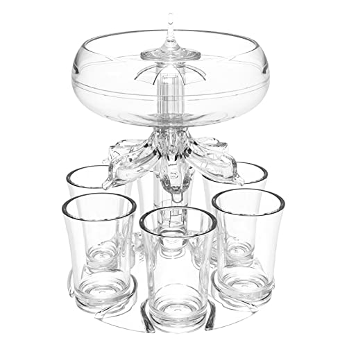 6 Schnapsglas Spender Und Halter – Schnapsglas Spender Set – 6 Schnaps Likörspender – Schnapsglas Getränkespender – Transparenter Bierspender Mit 6 Shot Gläser Für Partybar von Voihamy