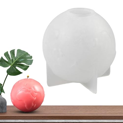 Erde-Kerzenform, Erde- -Form, Silikonform für selbstgemachte Erdkerzen | Molding Arts Multifunktionale Epoxid-Gießharzform für Dessert, Aromatherapie, Fondant von Voihamy