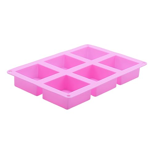 Schokoladenformen | 6-Fach Silikon Kuchenformen Seifenherstellung - Quadrat Würfel Eiswürfel Backzubehör Formen für Süßigkeiten Kekse Fondant Seife Harz von Voihamy