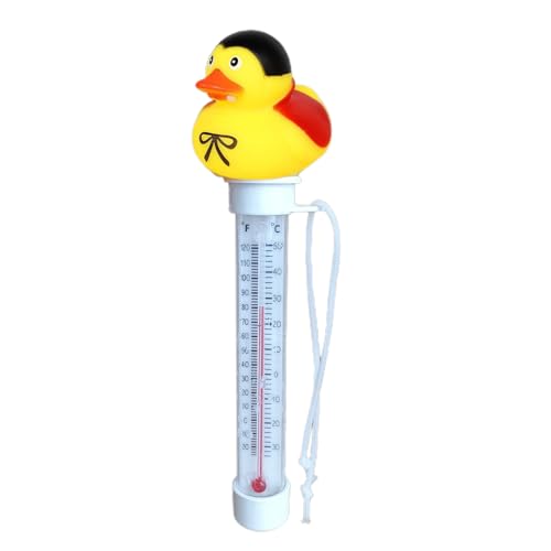 Schwimmbadthermometer,Entenform Thermometer Für Draußen - Leicht Ablesbares Schwimmendes Messgerät Mit Schnur Für Schwimmbad Teich Aquarium Schwimmbadthermometer,Entenform Thermometer Für Draußen - Leicht Ablesbares Schwimmendes Messgerät Mit Schnur Für Schwimmbad Teich Aquarium von Voihamy