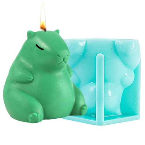 Voihamy Kuchenform Silikon Capybara,Mousseform Silikon,3D Capybara Aromatherapie Kerzenform - Capybara-Form, Tierform, Kerzenform für Mousse-Kuchen, Schokoladeneiswürfel von Voihamy