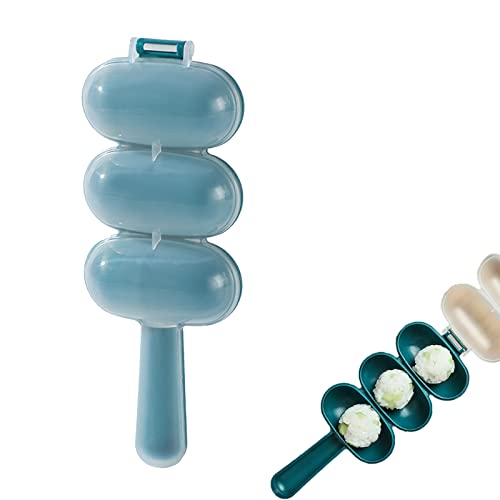 Voihamy Sushi Reisbällchenform - Sushi Maker Reisballer Shaker - Onigiri Shake Form 3 Mulden - Reisbällchen Shaker | Tragbare Kugelförmige Onigiri Form Küchenutensilien Für Kinder von Voihamy