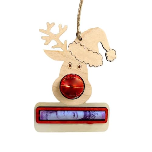 Voihamy Weihnachts-Unikat-Geldhalter - Handgefertigter Geldhalter - Geldhalter-, Segenswünsche können auf die Rückseite geschrieben von Voihamy