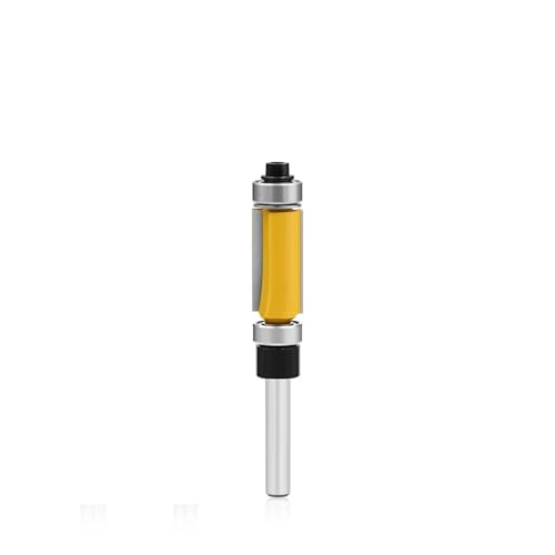 1 stück 1/4 6,35mm Doppellager Gerade Trim Router Bit Trimmen Messer Fräser Hartmetall Flush Holzbearbeitung(12.7x25.4mm) von Voirrow