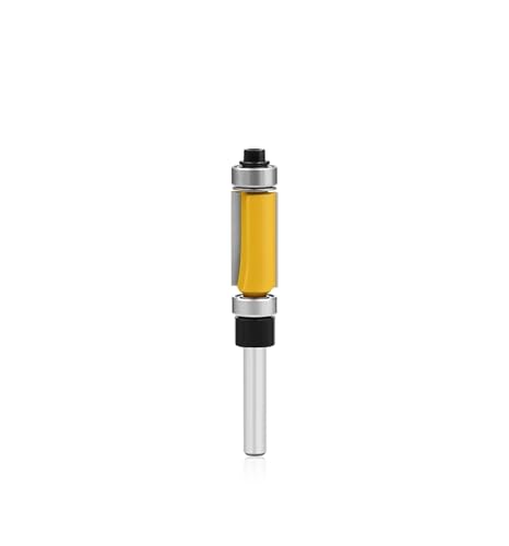 1 stück 1/4 6,35mm Doppellager Gerade Trim Router Bit Trimmen Messer Fräser Hartmetall Flush Holzbearbeitung(12.7x38.1mm) von Voirrow