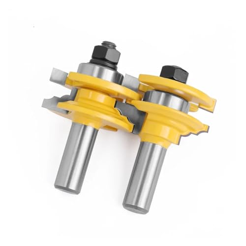 2 Stück 1/2 Zoll Schaft Tür Runde Ecke Schiene Stile Router Bit Fräser for Holz Holzbearbeitungswerkzeuge von Voirrow