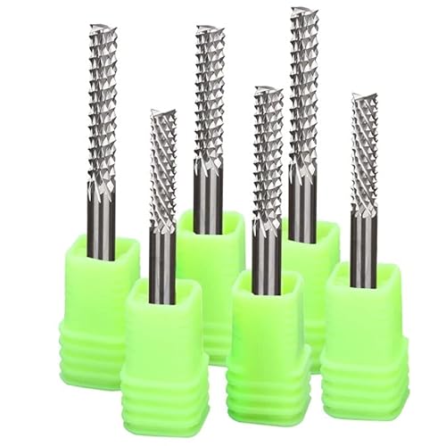5 Stücke 3,175/4/6/8mm Vollhartmetall Mais Fräser Bits Schaftfräser CNC Bohrer for PCB(3.175x3.175x22) von Voirrow