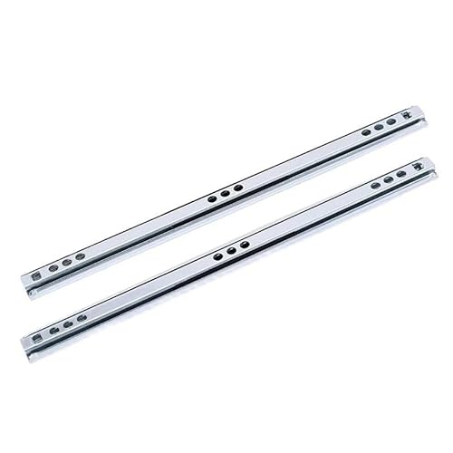 Voirrow 2 Stück 8"-16" Kugellager-Schubladenschienen Möbelschiene Stahlkugellagerschienen Tastaturschrank Schrank Schubladenschienen(438mm) von Voirrow