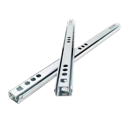 Voirrow 2 stücke Stahl Ball Gleitschiene Tisch Schrank Schublade Zwei-Weg Gleitführung 2 Segmente 17mm Breite(182mm) von Voirrow