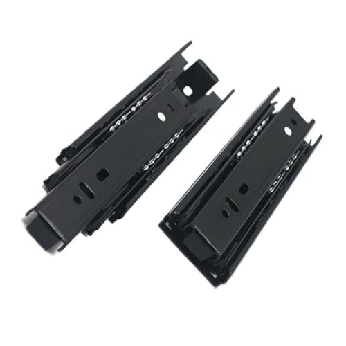 Voirrow 2Pcs Teleskop Kugellager Gleitschiene 3 Abschnitt Gleitschiene Schiene Schublade Läufer Slider von Voirrow