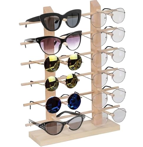Voittozege 12 x Sonnenbrillen-Präsentationsständer aus Holz von Voittozege