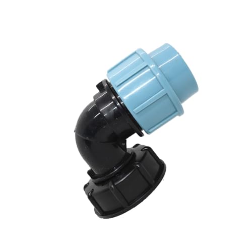 IBC Tankanschluss, 1 Stück S60 x 6 Gewinde-Tankadapter, Regentonne, Kunststoff-Gartenschlauch-Adapter, Armaturen, Werkzeuge (Ellenbogen 32 mm) von Vokenforu