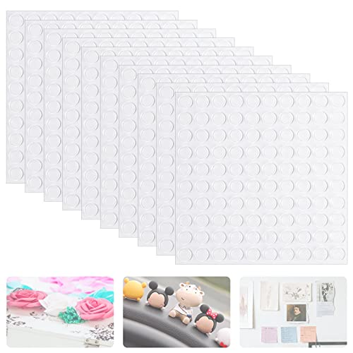 1000 Stück Doppelseitige Klebepunkte Klare Klebepunkte Abnehmbare Klebepaste Wasserdichte Punkt Aufkleber Runde Acrylband Aufkleber Klebeaufkleber für Handwerk DIY Kunst Dekoration Bürobedarf 6mm von Vokmon