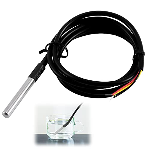 1 Meter Kabel DS18B20 Digitaler Edelstahl Temperatursensor Temperaturfühler DS18B20 Temperaturfühler Sensor DS18B20 Wasserdichte Stahlsonde Sensor Wasserdichte Sonde Temperatur Sensor Kabel von Vokmon