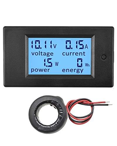 VOKTTA Digitaler Voltmeter Amperemeter AC 80-260V 100A Spannungsanzeige LCD-Display Aktuelle Spannung Leistung Volt Ampere Watt KWh Meter Gauge mit CT von Voktta