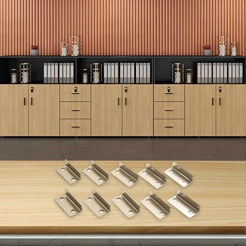 10 Stück L-Form Metall Wandhalterungen Stahl Schweberegal Stützen für Eckschublade, Küchenregal, Gartenregal, Ausstellungsgebrauch mit Aufhängeloch Design von Volakebeing