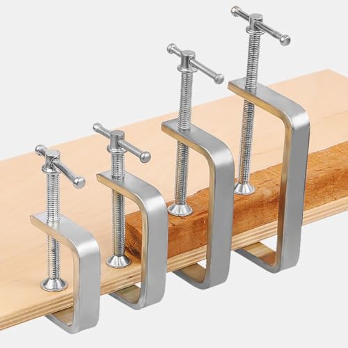 2-teiliges robustes C-Klemmen-Set, G-Klemmen aus legiertem Stahl für Holz- und Metallbearbeitung, Bank- und Bohrmaschinen-Handwerkzeugklemmen, 50–100 mm Werkstatt-Klemmwerkzeuge (0–100 mm) von Volakebeing