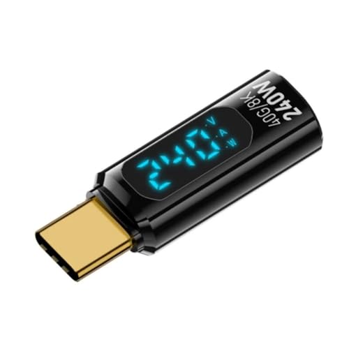 240W USB C Power Meter 2 Pack Digitaler Spannungsprüfer und Strommonitor Gerät mit LED Anzeige, USB4 Schnellladeanalysator für Power Delivery, 40Gbps Data Tr 240W USB C Power Meter 2 Pack Digitaler Spannungsprüfer und Strommonitor Gerät mit LED Anzeige, USB4 Schnellladeanalysator für Power Delivery, 40Gbps Data Tr von Volakebeing