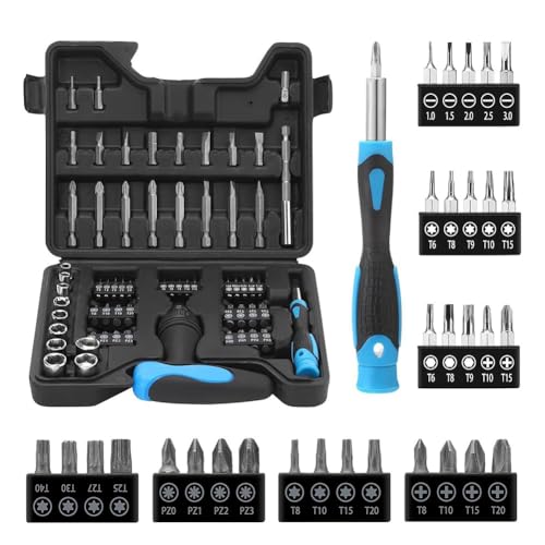 34-in-1 Präzisions-Schraubendreher-Set mit CR-V-Bits für Haushalt und Elektronik-Reparatur, kompaktes Multi-Bit-Treiber-Set in tragbarer Aufbewahrungsbox (34-teilig) von Volakebeing