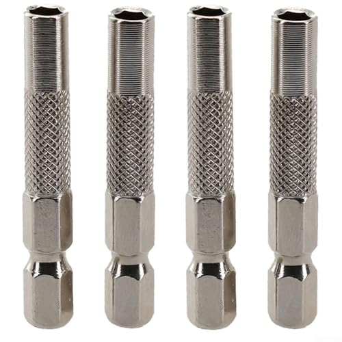4 Stück Sechskant-Einsatz-Bit-Adapter, 6,35 mm 1/4 Zoll auf 4 mm, Magnethalter, Elektro-Schraubendreher, Chrom-Vanadium-Stahl, Werkzeug-Set für Werkstatt, Handwerkzeuge 4 Stück Sechskant-Einsatz-Bit-Adapter, 6,35 mm 1/4 Zoll auf 4 mm, Magnethalter, Elektro-Schraubendreher, Chrom-Vanadium-Stahl, Werkzeug-Set für Werkstatt, Handwerkzeuge von Volakebeing