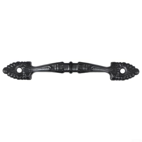 4 Stück schwarze antike Gusseisen-Schranktürgriffe für Küchenschrank, Schublade, Möbel, Hardware mit einfacher Installation (groß) von Volakebeing