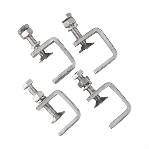 4 x Edelstahl-C-Klemmen, robuste Schreibtisch-Montageklemmen, 0–25 mm Bereich mit M8-Gewindeloch für Schweißarbeiten, Baumontage (4 Stück) von Volakebeing