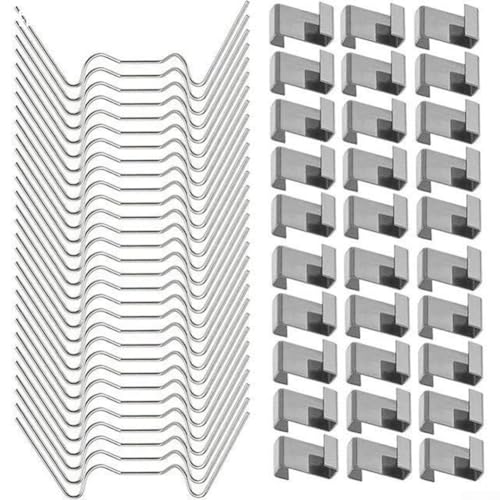 50 Stück Gewächshaus-Glas-Clips Edelstahl Z Verglasungsclips für Glasplattenmontage Gewächshaus Gebäude Zubehör federbelastet von Volakebeing