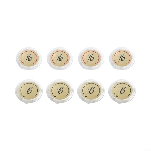 8 x Wasserhahn-Index-Tasten, Heiß- und Kaltduschknöpfe, Griffschild-Aufkleber, Doppelgriff-Ersatzteile für Delta LDR Delex Peerless Badezimmer Küche 8 x Wasserhahn-Index-Tasten, Heiß- und Kaltduschknöpfe, Griffschild-Aufkleber, Doppelgriff-Ersatzteile für Delta LDR Delex Peerless Badezimmer Küche von Volakebeing