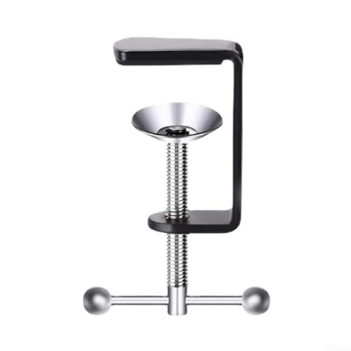 C-förmige Tischhalterungs-Klemme, Edelstahl-Schreibtisch-C-Klemme mit stabiler Metallbasis und Silikon-Pad für Mikrofonständer, Schlauch oder Armaturen (HH-003) von Volakebeing