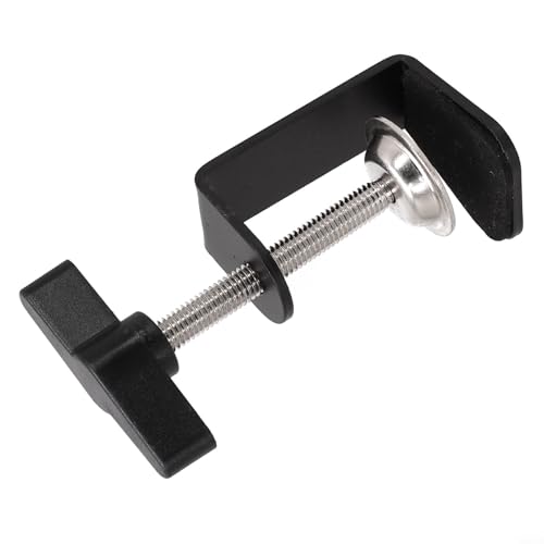 C-förmige Tischhalterungs-Klemme, Edelstahl-Schreibtisch-C-Klemme mit stabiler Metallbasis und Silikon-Pad für Mikrofonständer, Schlauch oder Armaturen (HH-004) von Volakebeing