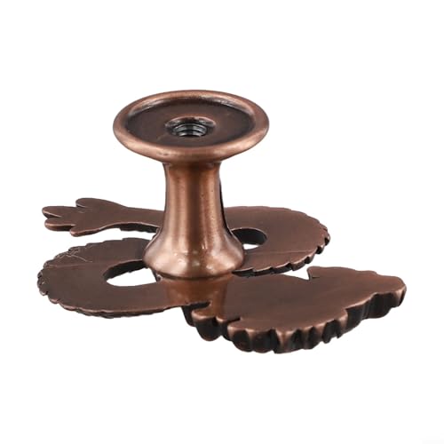 Drachenförmige Schrankknäufe aus Zinklegierung, Möbelgriffe, Türgriffe für Kinder, Schlafzimmer, Schublade, Küchenschrank, Hardware, dekorativer Knauf (Rotbronze) von Volakebeing