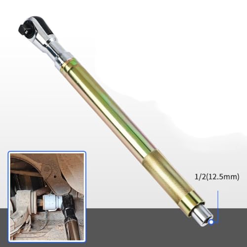 Drehmoment-Multiplikator-Ratschenschlüssel-Verlängerung, 16,8 - 33,6 kg, hohes Drehmoment, Chromstahl, Schnellspann-Steckschlüssel-Werkzeug für 1,27 cm Stecknuss, Autoreparatur und Sanitärzugang, Gold von Volakebeing