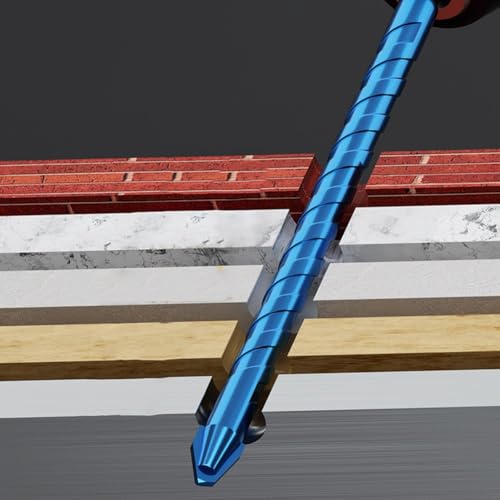 Dreieck-Bohrer-Set, 6–12 mm, Exzenterbohrwerkzeug für Glas, Fliesen, Steinplatten mit Sechskantschaft, selbstzentrierendes Design, Heimwerkstattausrüstung (6 mm) von Volakebeing