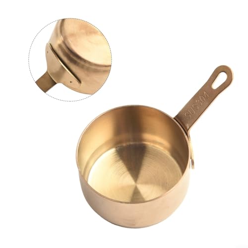 Edelstahl 100 ml Saucenpfanne mit handlichem Griff für sicheres Kochen (Bronze S) von Volakebeing