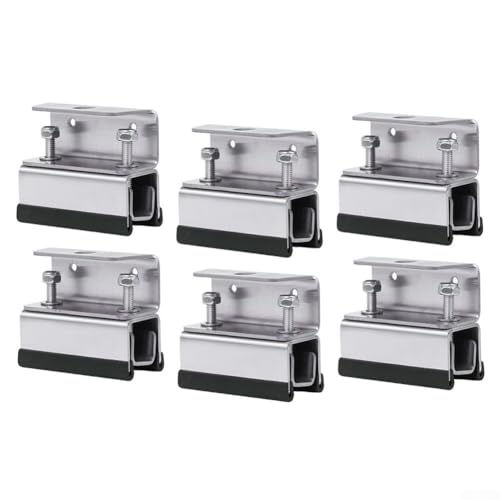Edelstahl-Dachbox-Stabilisator-Halterungen, 6 Stück, Photovoltaik-Montagezubehör für Wohnmobile, Yachten, silberfarben, bruchsicher, sichere Befestigung, einfache Installation von Volakebeing