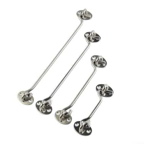 Edelstahl Kabinenhaken und Ösenverriegelung für Gartentore und Schuppen geräuschloser Halter mit robuster Konstruktion (15,2 cm) von Volakebeing
