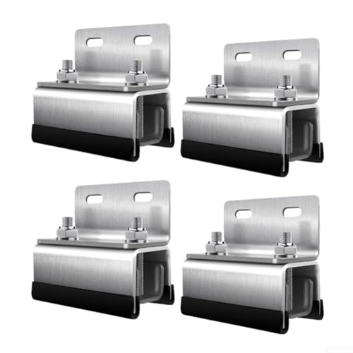 Edelstahl-Photovoltaik-Halterungen für Wohnmobil, Yacht, Dachboxen, Solarmodul-Regale, Stabilisator-Befestigungen, Silber, 4/6er-Pack, einfache Installation (4 Stück) von Volakebeing