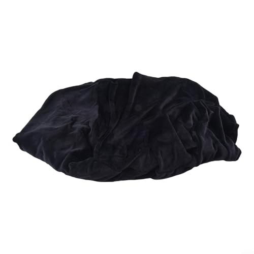 Elegante Stuhlhusse für Hochsessel in Silberfuchs Samt und dehnbarem Design (schwarz) von Volakebeing