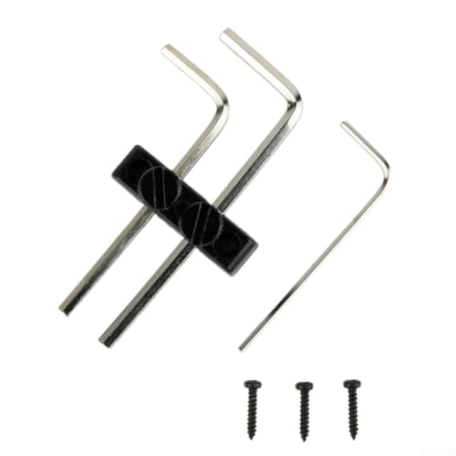 Elektrogitarre Werkzeug Zubehör montiert Sechskantschlüssel Halter mit zwei verschiedenen Größen von Schlüsseln (schwarz) von Volakebeing